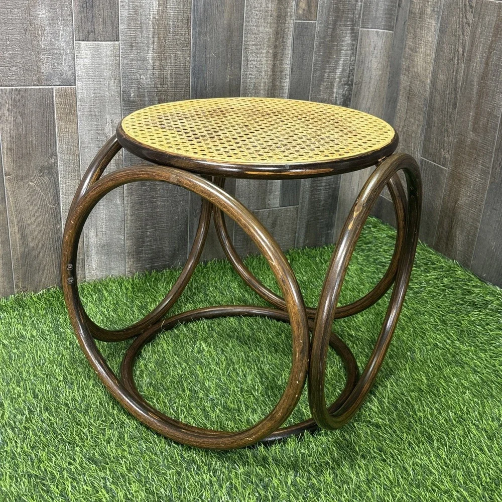 Bentwood rocker footrest only rare wood wicker rattan